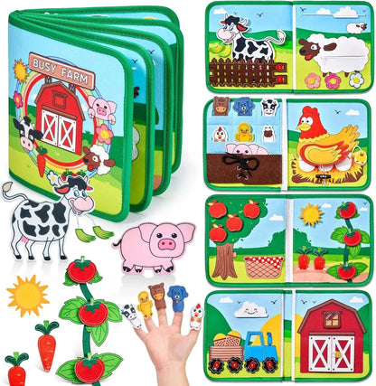 Montessori Activiteitenboek Dieren - Busy Book Vilt - 2 Tot 4 Jaar - KidsKorner