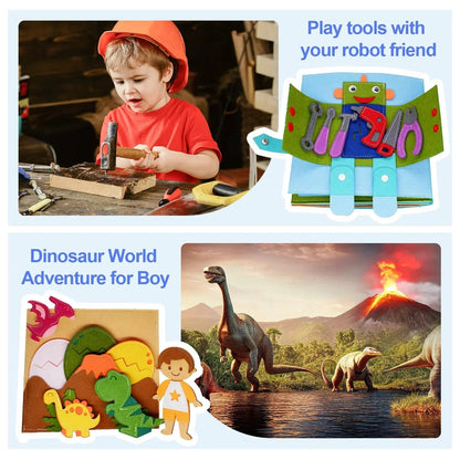 Montessori Activiteitenboek Vilt - Busy Book - 3 Tot 6 Jaar - KidsKorner