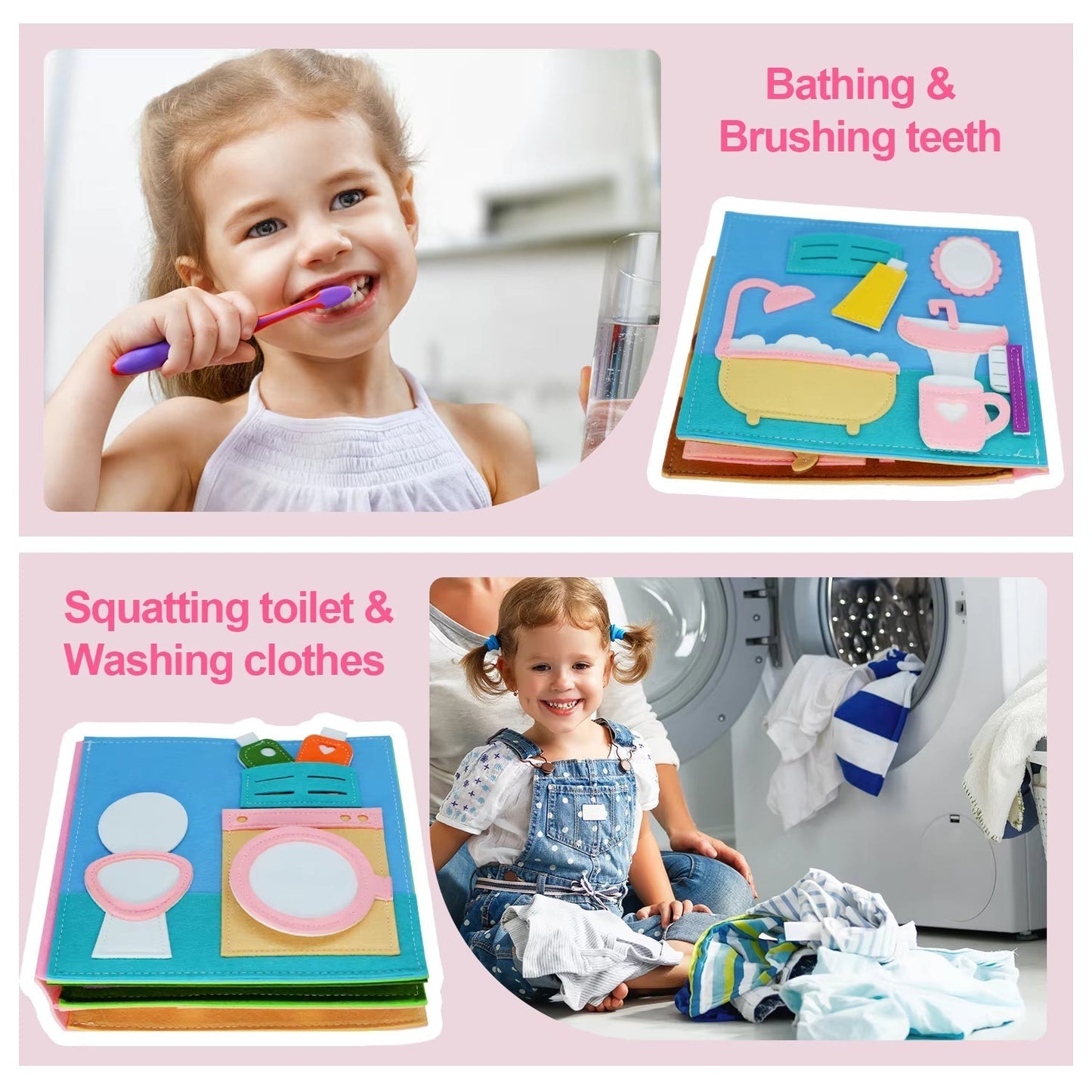 Montessori Activiteitenboek Vilt - Busy Book - 3 Tot 6 Jaar - KidsKorner
