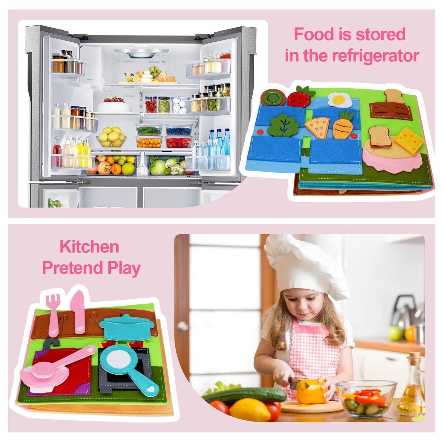 Montessori Activiteitenboek Vilt - Busy Book - 3 Tot 6 Jaar - KidsKorner