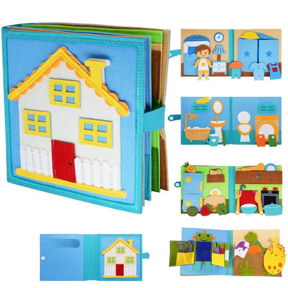Montessori Activiteitenboek Vilt - Busy Book - 3 Tot 6 Jaar - KidsKorner