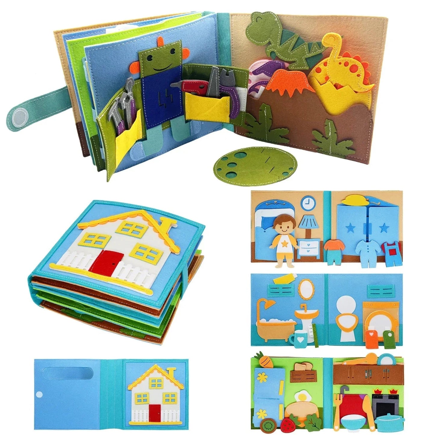 Montessori Activiteitenboek Vilt - Busy Book - 3 Tot 6 Jaar - KidsKorner