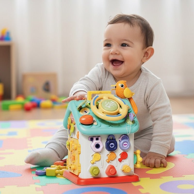 Montessori Activiteitenhuis - Busy Board Met Slotjes Voor Peuters - KidsKorner