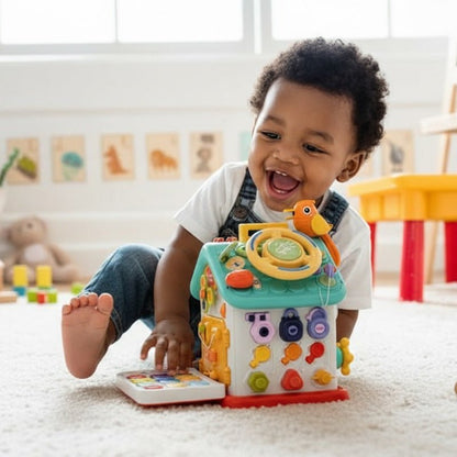 Montessori Activiteitenhuis - Busy Board Met Slotjes Voor Peuters - KidsKorner