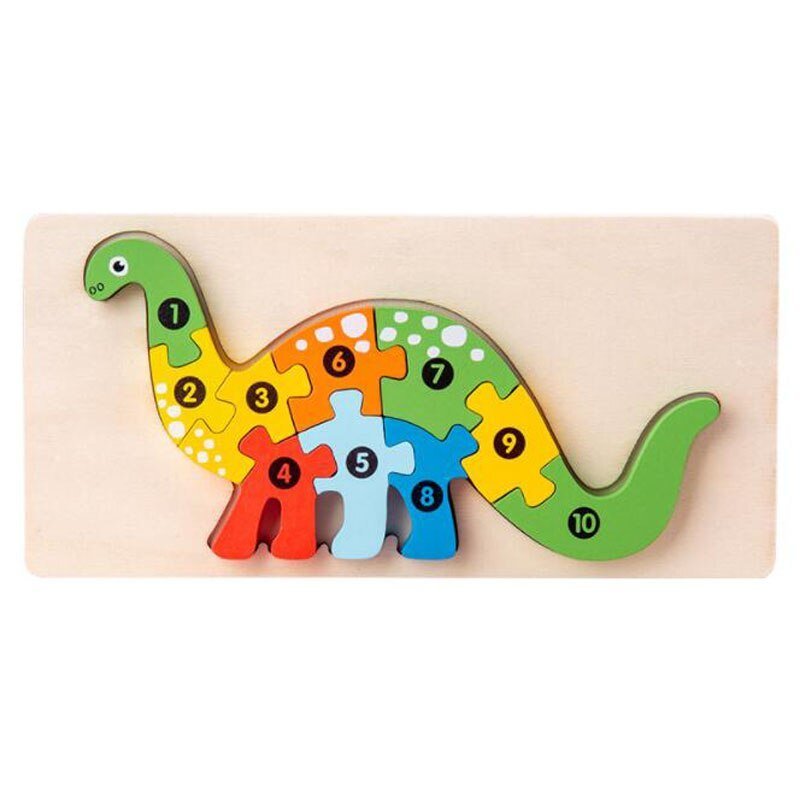 Montessori Houten Nummerpuzzel Dierenvormen 2 Tot 7 Jaar - KidsKorner