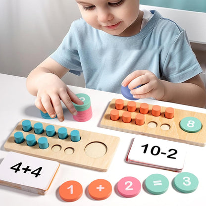 Montessori Rekenbox Met Houten Cijfers En Somkaarten - KidsKorner