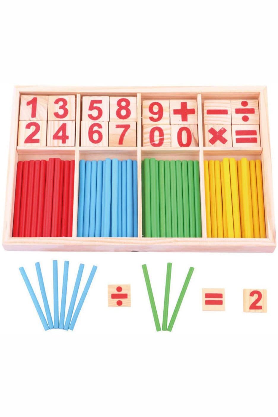 Montessori Rekenspel Met Telstokjes – Tellen En Rekenen Leren - KidsKorner