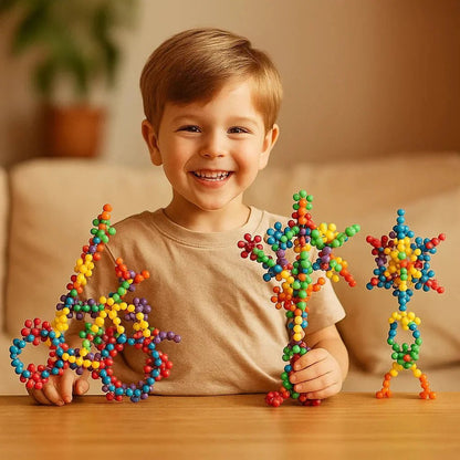 Montessori Sneeuwvlok Bouwblokken – Creatief Constructiespeelgoed - KidsKorner
