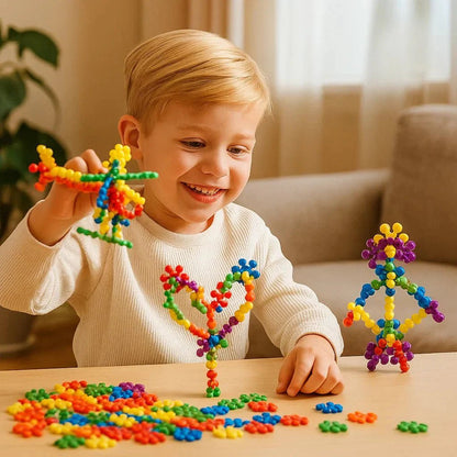 Montessori Sneeuwvlok Bouwblokken – Creatief Constructiespeelgoed - KidsKorner