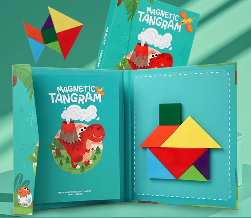 Montessori Tangram Puzzel Magnetisch Boek Educatief - KidsKorner