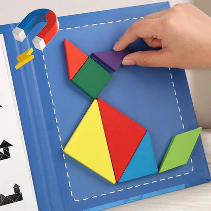 Montessori Tangram Puzzel Magnetisch Boek Educatief - KidsKorner