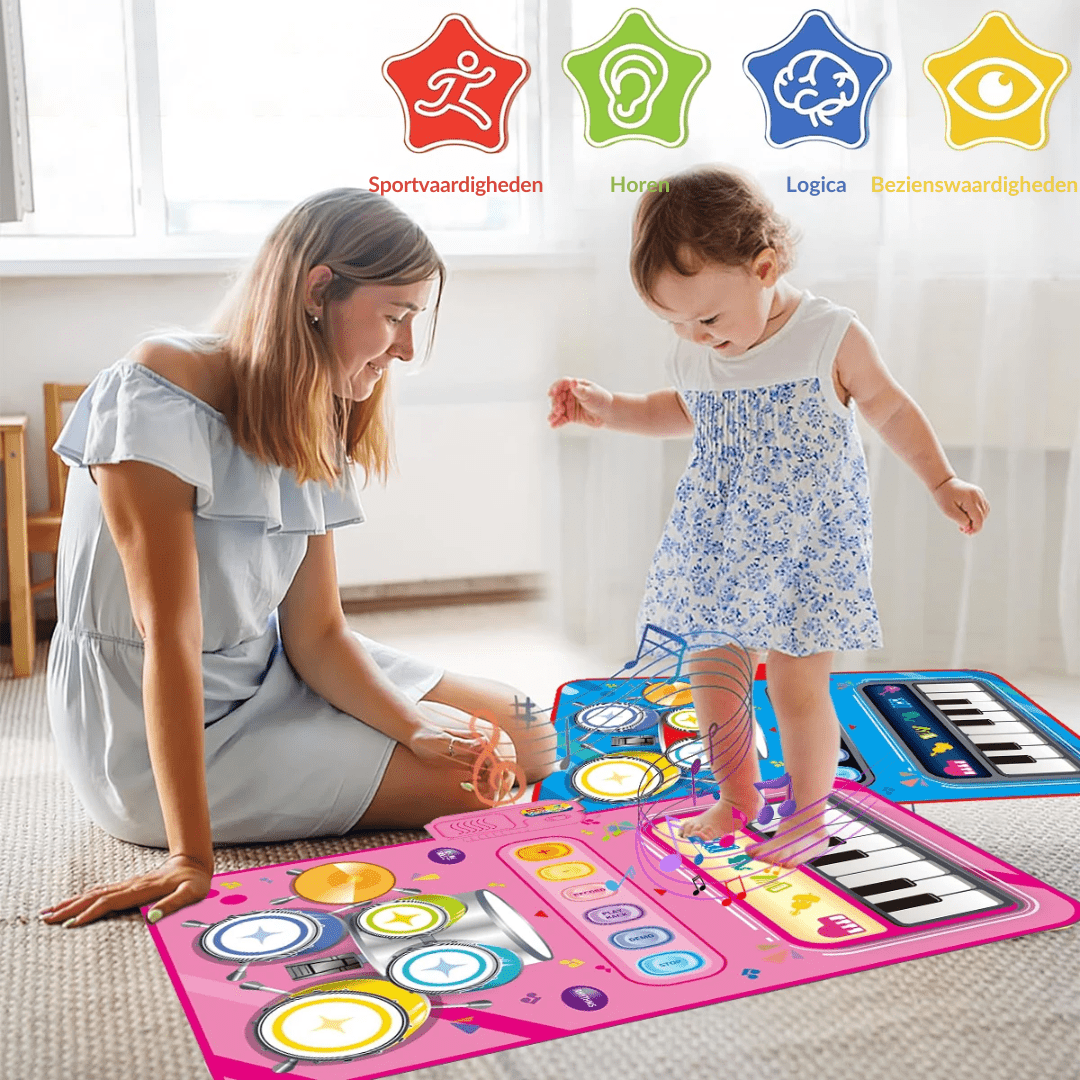 Muziek Dansmat Piano – Interactieve Speelmat Met Geluid – 1+ Jaar - KidsKorner
