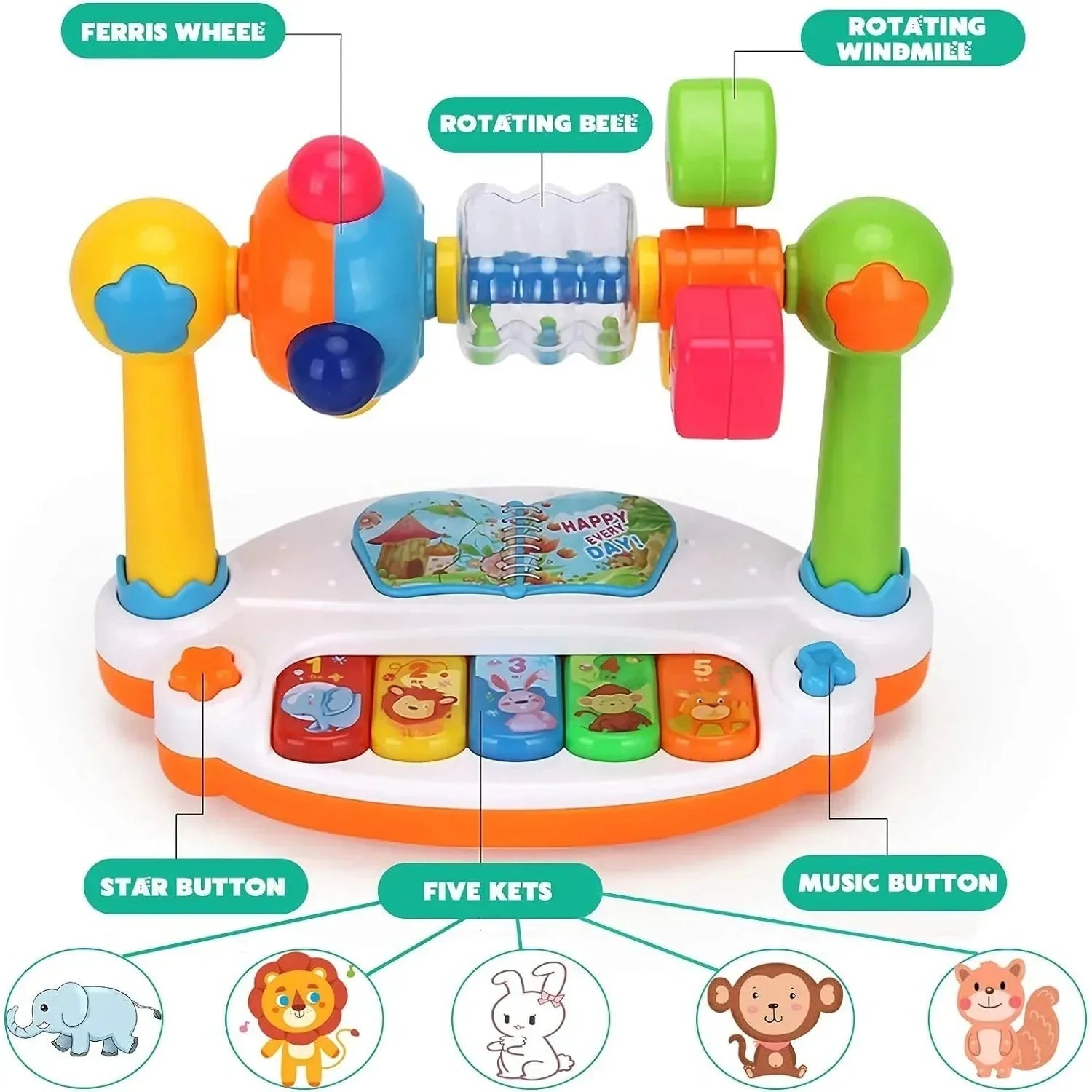 Muzikaal Baby Piano Speelgoed - KidsKorner