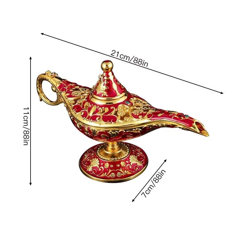 Oosterse Wenslamp Met LED – Decoratieve Tafellamp Antiek Metaal - KidsKorner