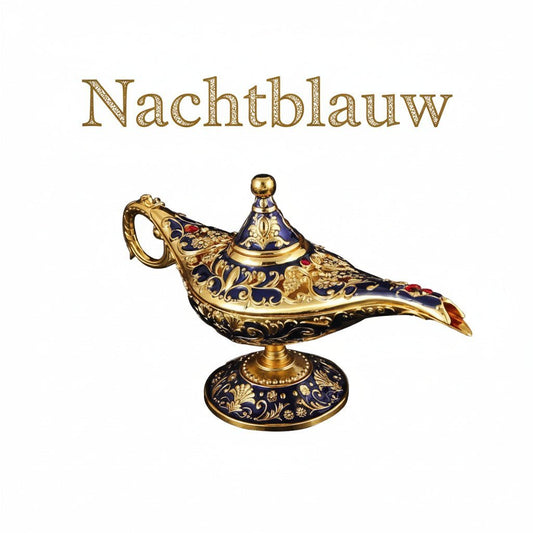 Oosterse Wenslamp Met LED – Decoratieve Tafellamp Antiek Metaal - KidsKorner