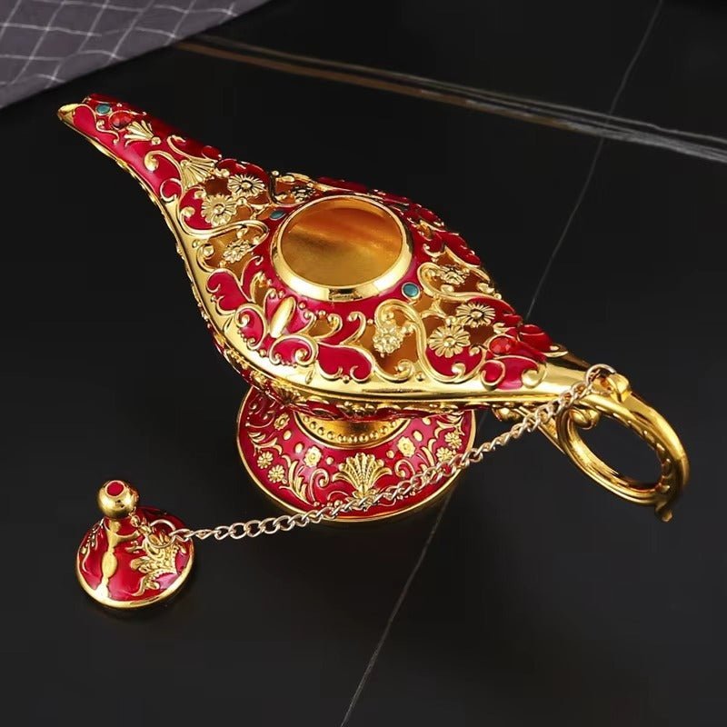 Oosterse Wenslamp Met LED – Decoratieve Tafellamp Antiek Metaal - KidsKorner