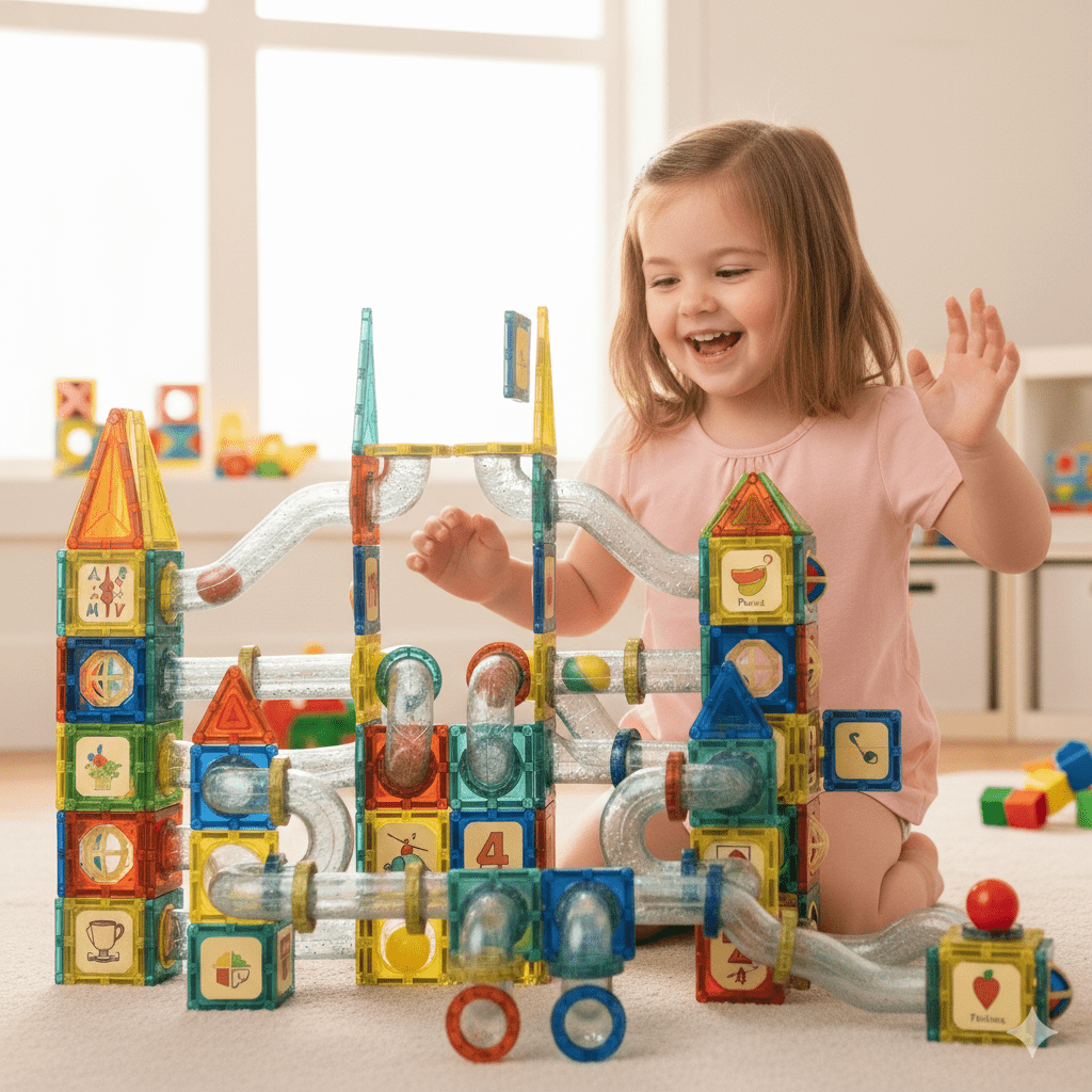 Pipetrix Magnetische Tegels - Magnetische Knikkerbaan Bouwstenen - KidsKorner