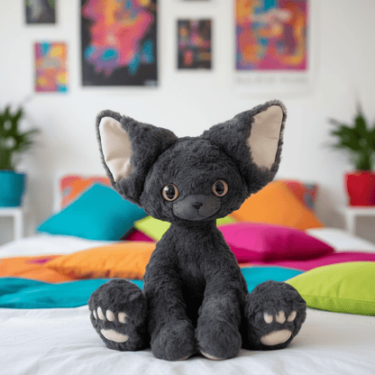 Pluche Kat Knuffel Met Strik - KidsKorner