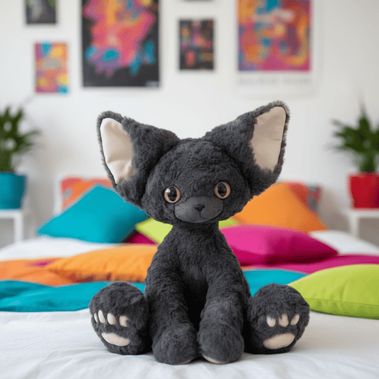 Pluche Kat Knuffel Met Strik - KidsKorner