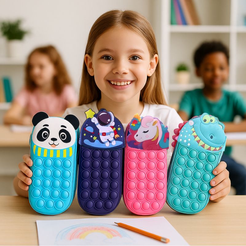 Pop - It Etui Voor Kinderen – Fidget Pennenzak Met Rits - KidsKorner