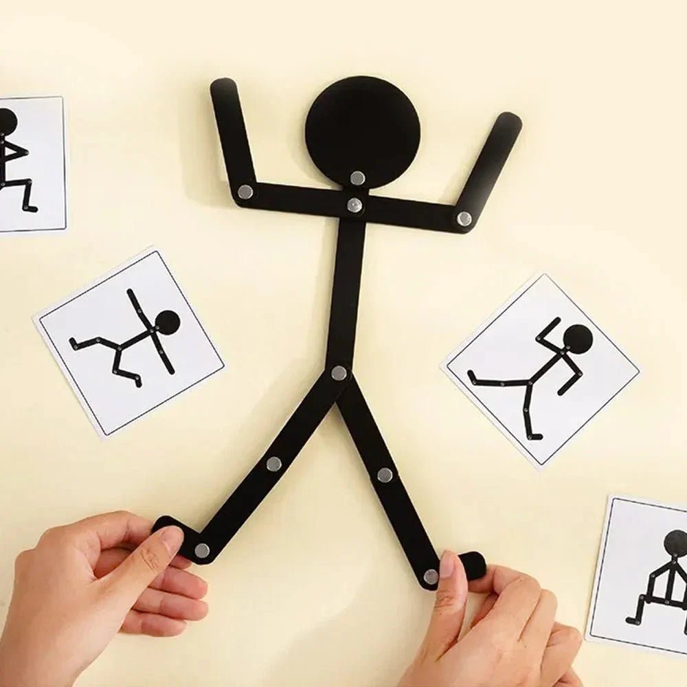 Poseerpop Puzzel Speelgoed | Kunststof Figuur Met 24 Opdrachtkaarten - KidsKorner
