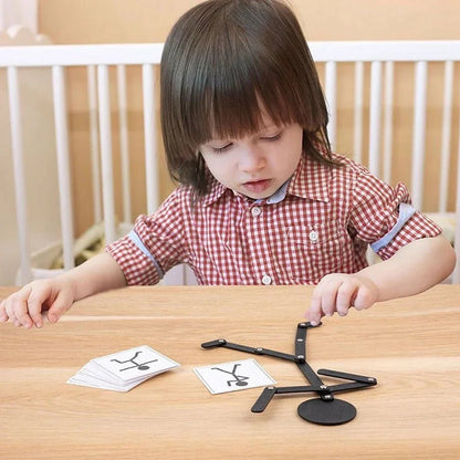 Poseerpop Puzzel Speelgoed | Kunststof Figuur Met 24 Opdrachtkaarten - KidsKorner