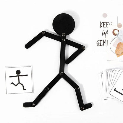 Poseerpop Puzzel Speelgoed | Kunststof Figuur Met 24 Opdrachtkaarten - KidsKorner