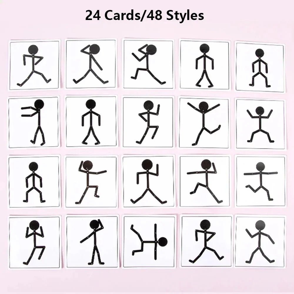 Poseerpop Puzzel Speelgoed | Kunststof Figuur Met 24 Opdrachtkaarten - KidsKorner
