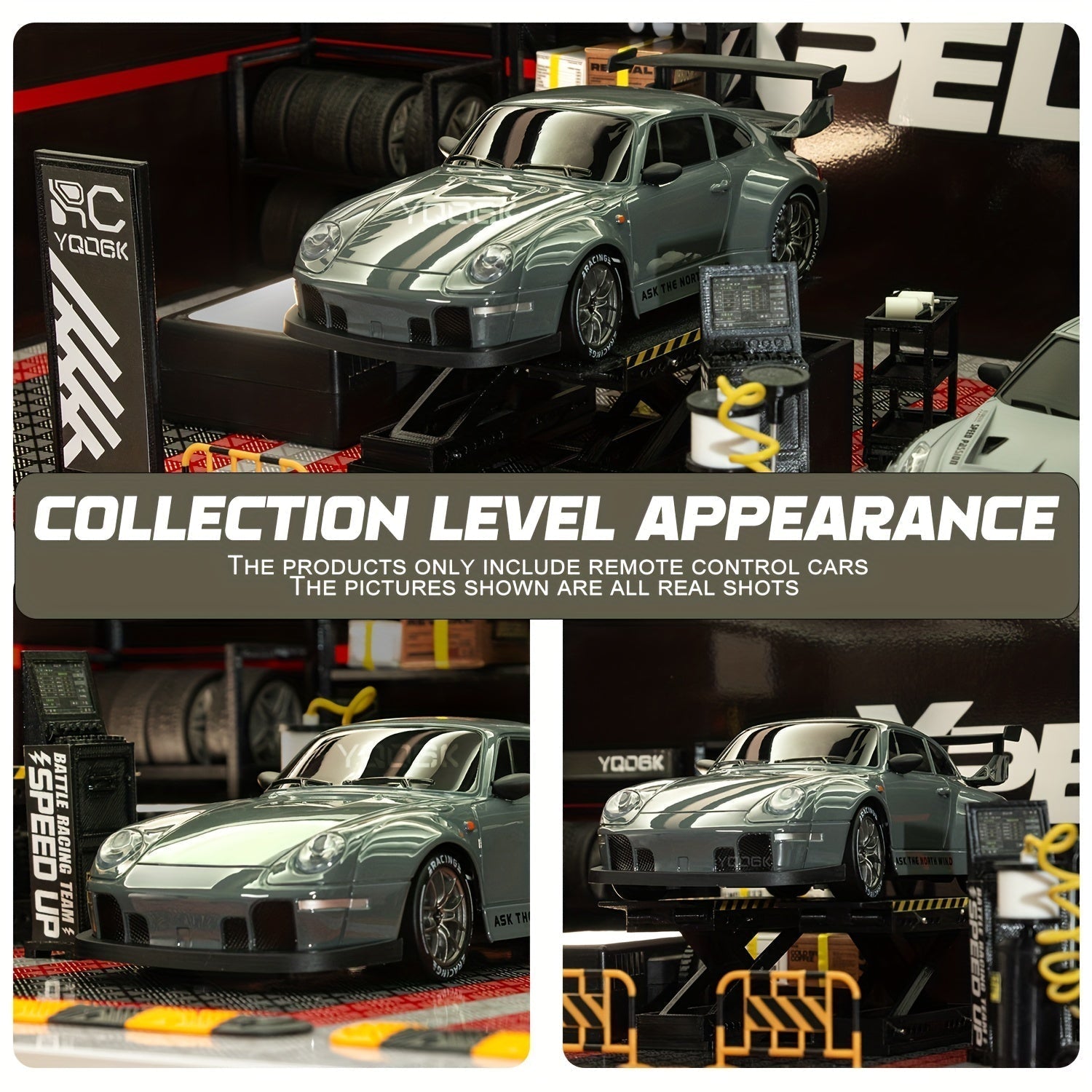 RC Driftauto Speelgoedauto Met Afstandsbediening, Extra Wielen, Pionnen En Parcours Set 6+ Jaar - KidsKorner