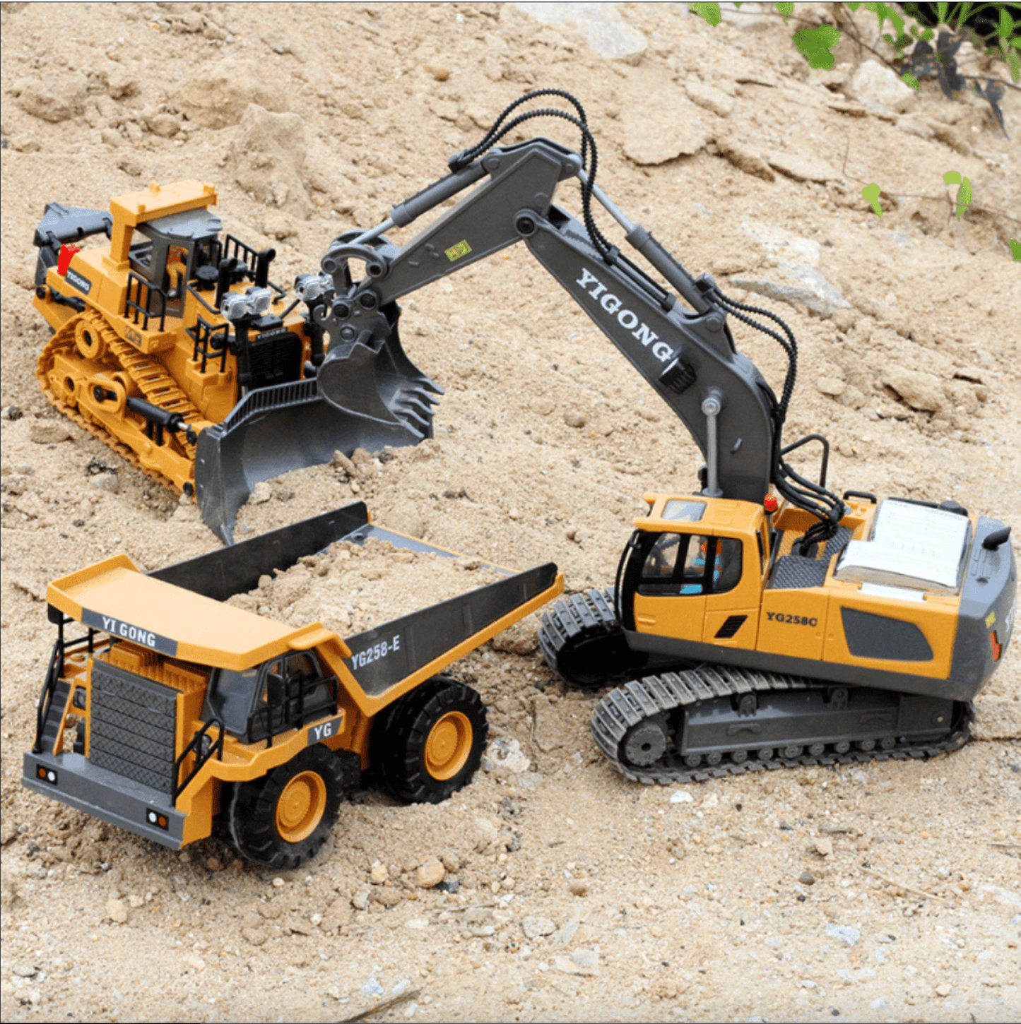 RC Graafmachine Met Afstandsbediening | Hydraulische Bediening, 9 - Kanaals, 1:24 - KidsKorner