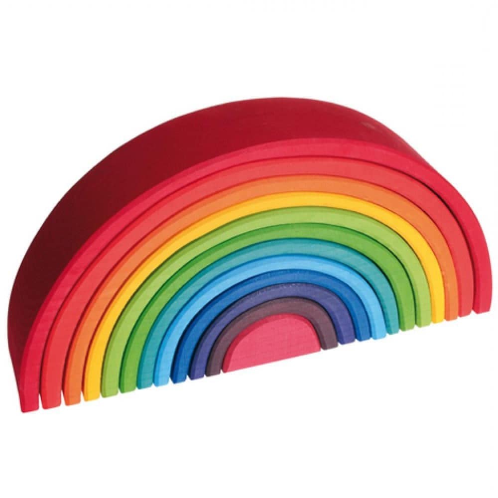 Regenboog Houten Tunnel Stapelspel 12 - Delig - KidsKorner