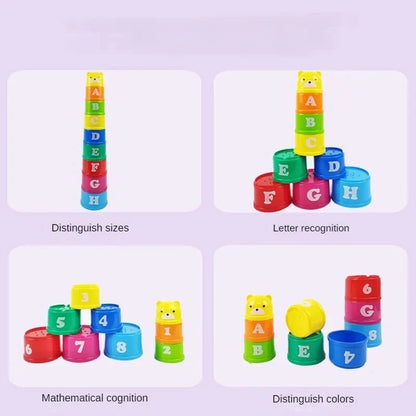 Regenboog Stapelbekers Kinderen - Educatief Stapelspeelgoed - KidsKorner