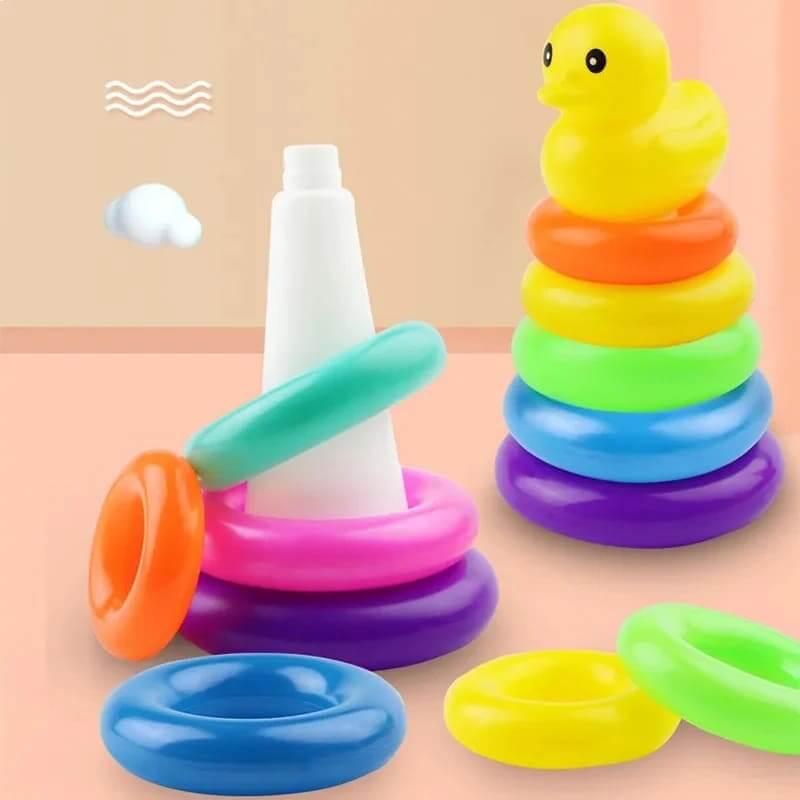 Regenboog Stapelringen Stapeltoren Voor Peuters - KidsKorner
