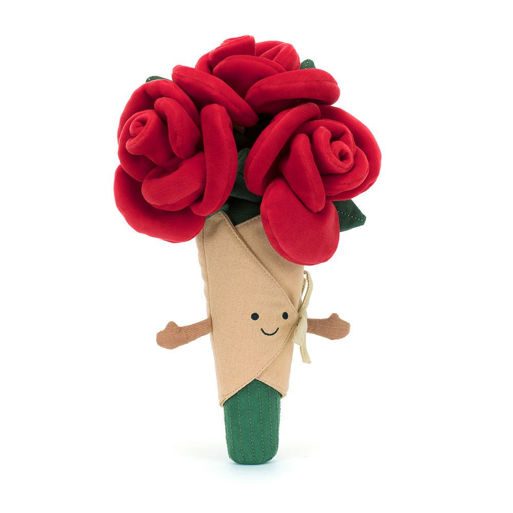 Rozenboeket Knuffel | Pluche Polyester Linnen Met Lachgezicht Vanaf Geboorte - KidsKorner