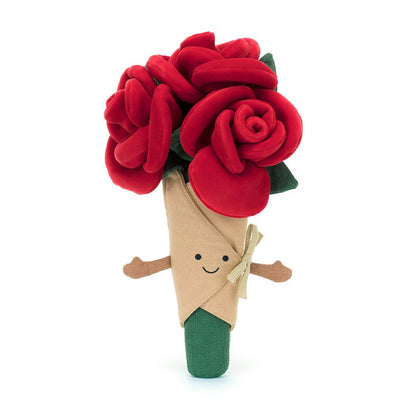 Rozenboeket Knuffel | Pluche Polyester Linnen Met Lachgezicht Vanaf Geboorte - KidsKorner