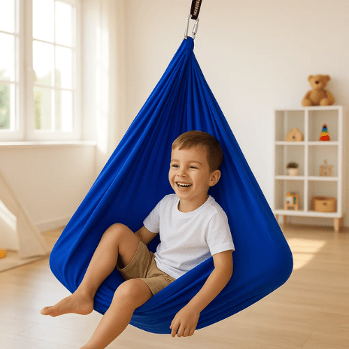 Sensorische Hangschommel Kinderen | Zachte Katoenen Coconschommel Voor Binnen - KidsKorner