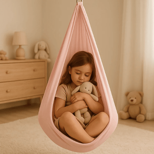 Sensorische Hangschommel Kinderen | Zachte Katoenen Coconschommel Voor Binnen - KidsKorner