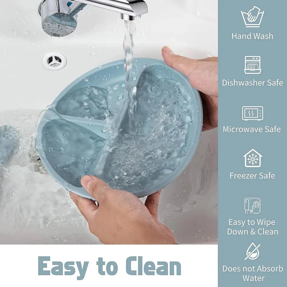 Siliconen Baby Eetset Met Zuignap En Slab BPA - vrij - KidsKorner