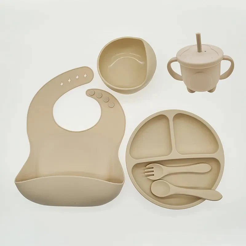 Siliconen Baby Eetset Met Zuignap En Slab BPA - vrij - KidsKorner