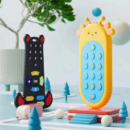 Siliconen Bijtring Afstandsbediening – Sensorisch Bijtspeeltje Baby - KidsKorner