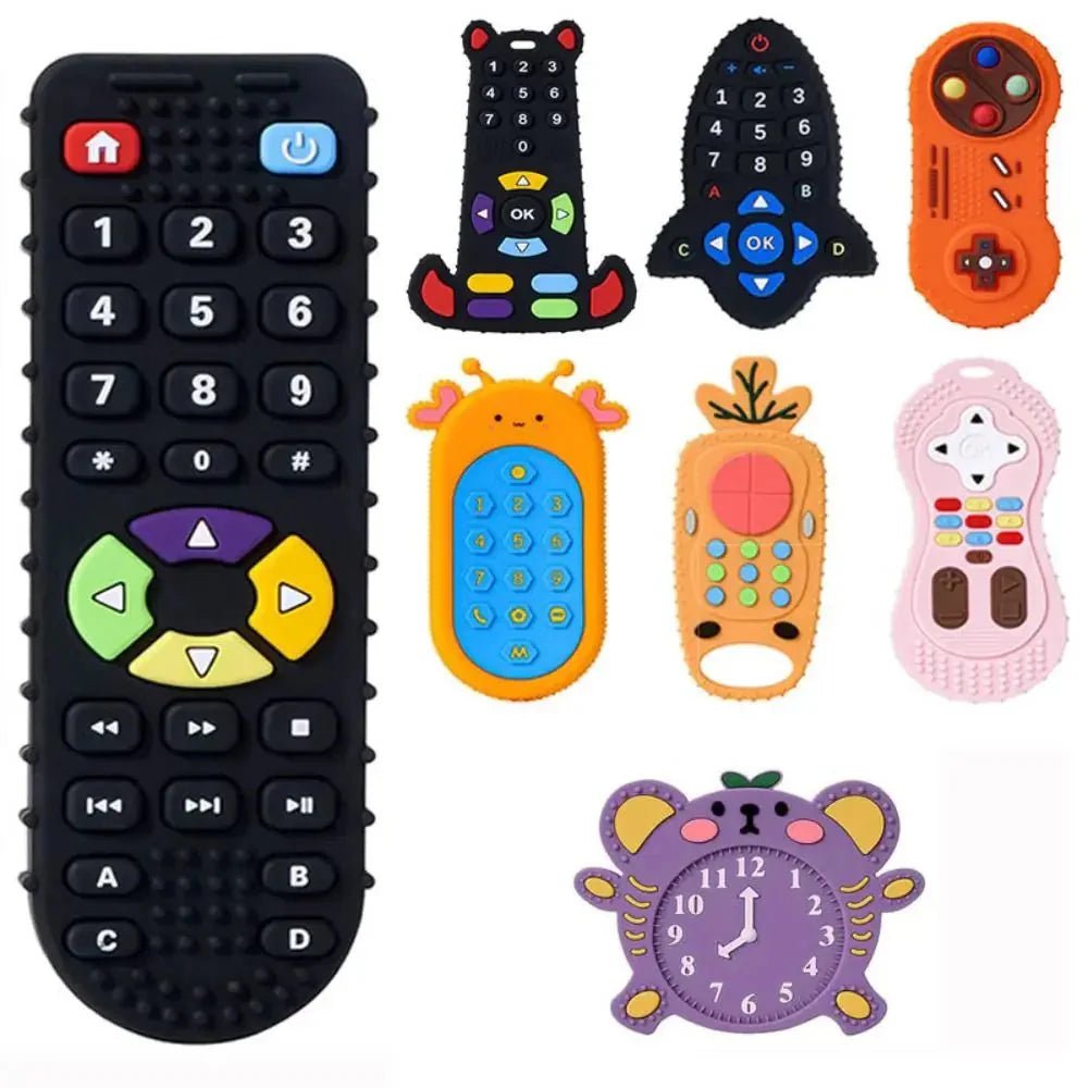 Siliconen Bijtring Afstandsbediening – Sensorisch Bijtspeeltje Baby - KidsKorner
