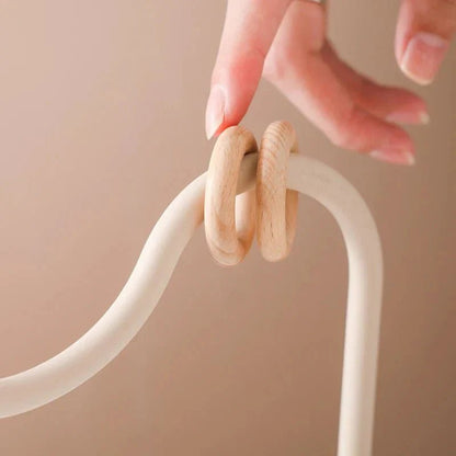 Siliconen Bijtring Doolhof Met Houten Ringen - KidsKorner