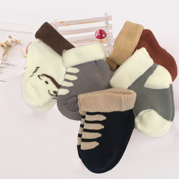 SoftGrip Babysokjes Antislip - Baby Sokken Set 5 Paar - KidsKorner