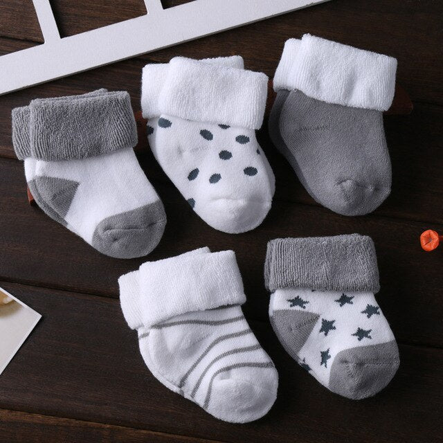 SoftGrip Babysokjes Antislip - Baby Sokken Set 5 Paar - KidsKorner