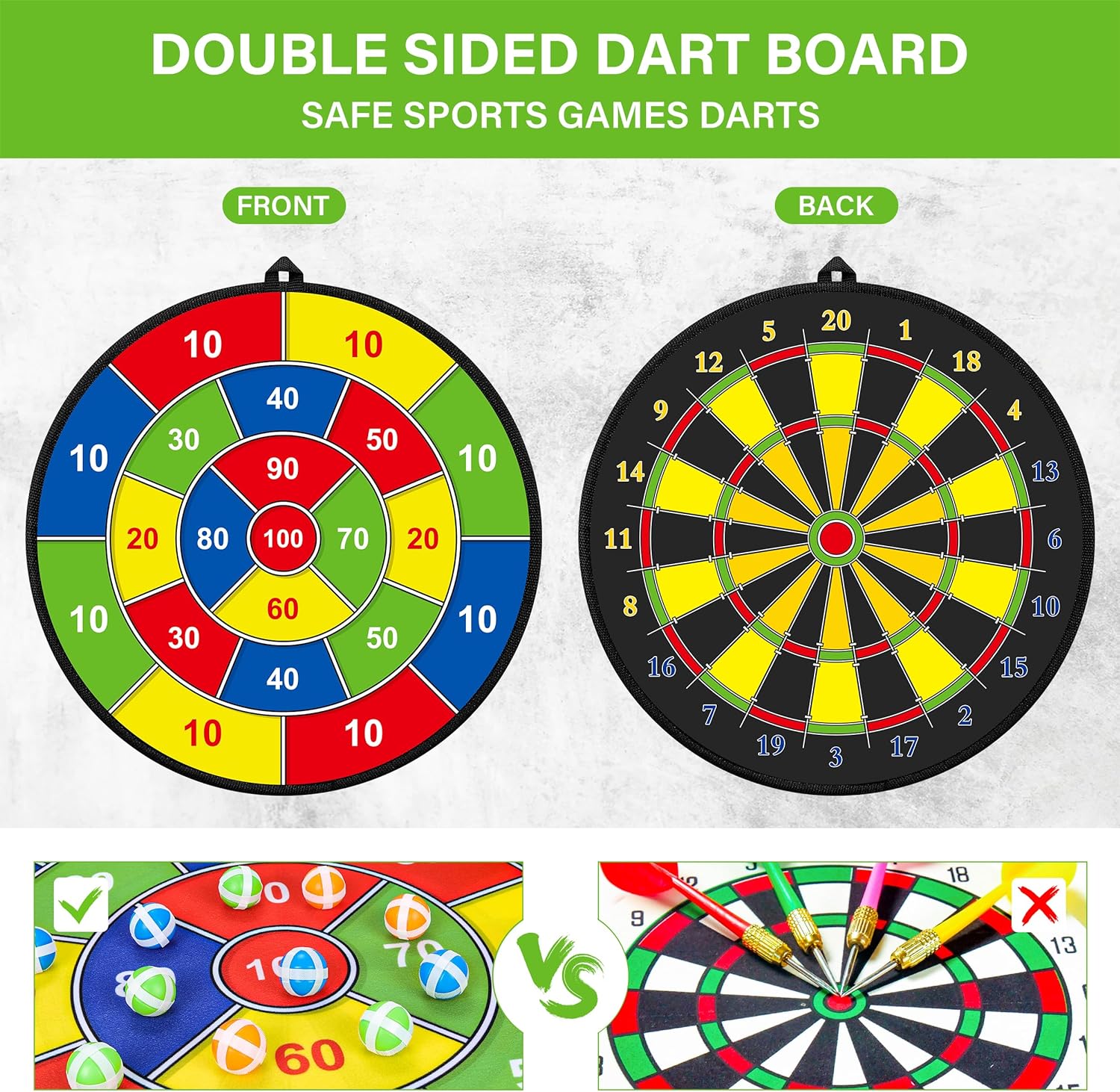 SpelMaat Dartbord Voor Kinderen – Dartspel Voor Binnen En Buiten - KidsKorner