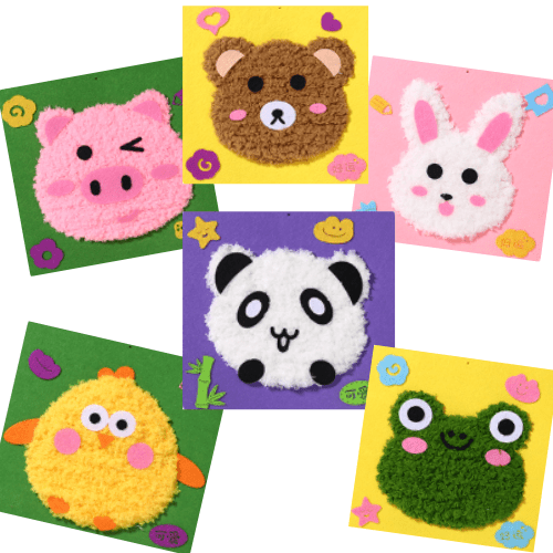 StikVriendjes Dieren Naai Kit Voor Kinderen 6 Delig - KidsKorner