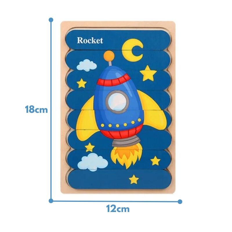 Strivano Montessori Houten Puzzel - KidsKorner
