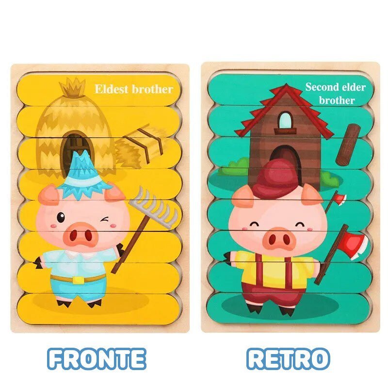 Strivano Montessori Houten Puzzel - KidsKorner
