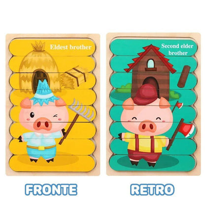 Strivano Montessori Houten Puzzel - KidsKorner