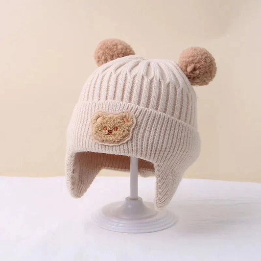 Teddora Gebreide Baby Beren Wintermuts - KidsKorner